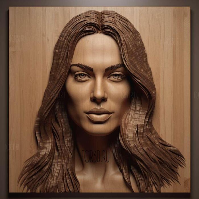 Megan Fox 1 stl model for CNC